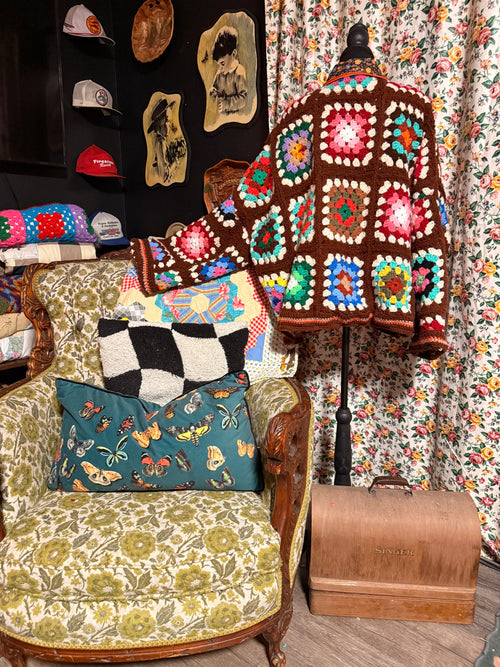 Vintage Afghan Jacket Granny Squares