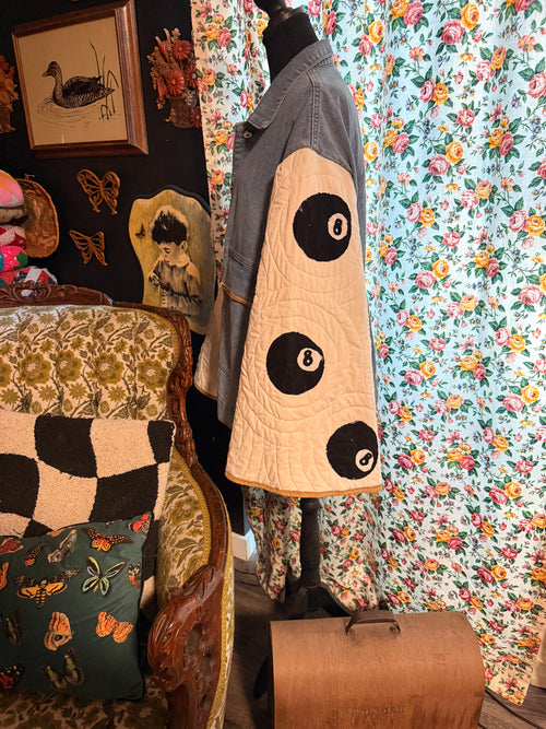 8 Ball Quilted Denim Jacket